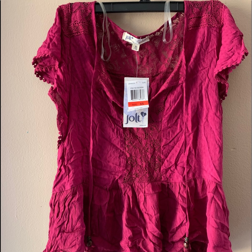 Burgundy Flowy Shirt